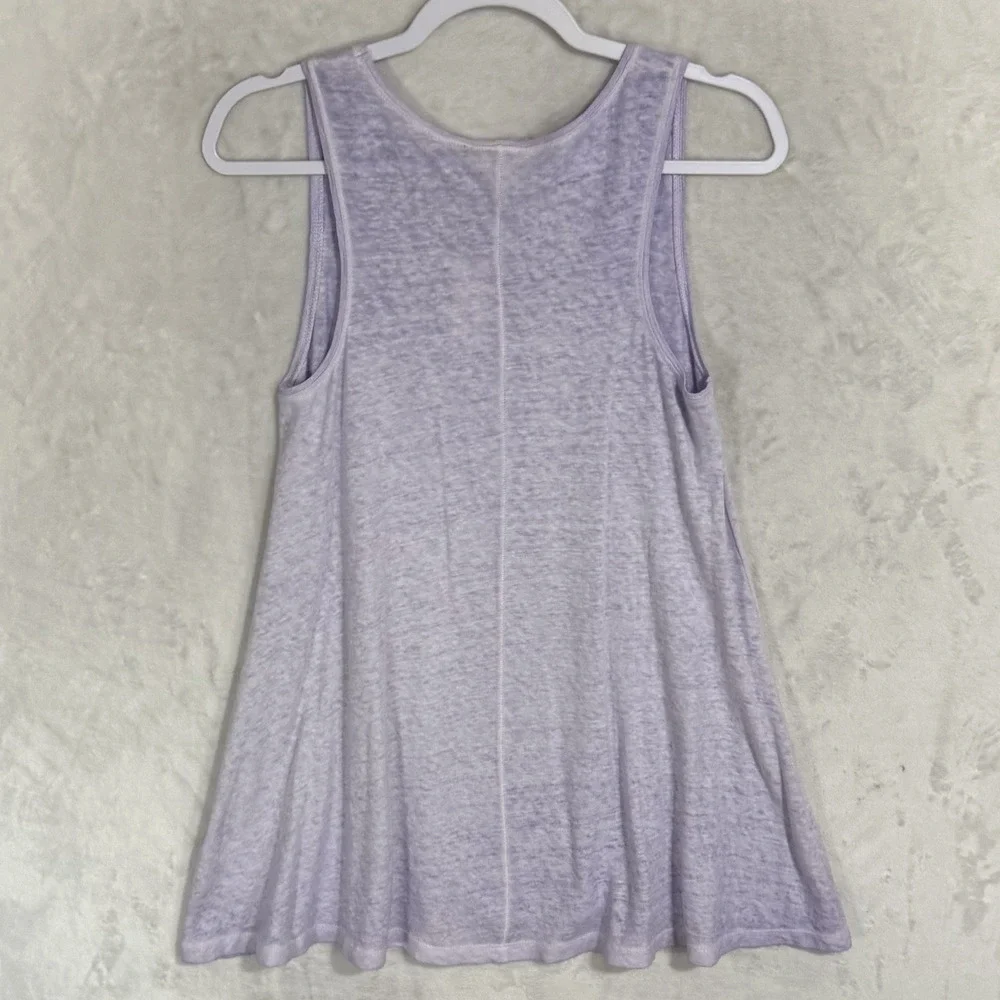 NEW Anthropologie Akemi + Kin Linen Slub Swing Tank Top Size S‎ Lavender Purple
